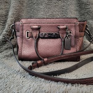 Coach purple small cross body bag